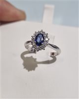 Ring Woman in Gold Zaffiro blu ANOR-109-286